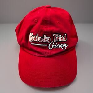 Kentucky Fried Chicken KFC Red Strapback Hat Cap Restaurant Employee Promo